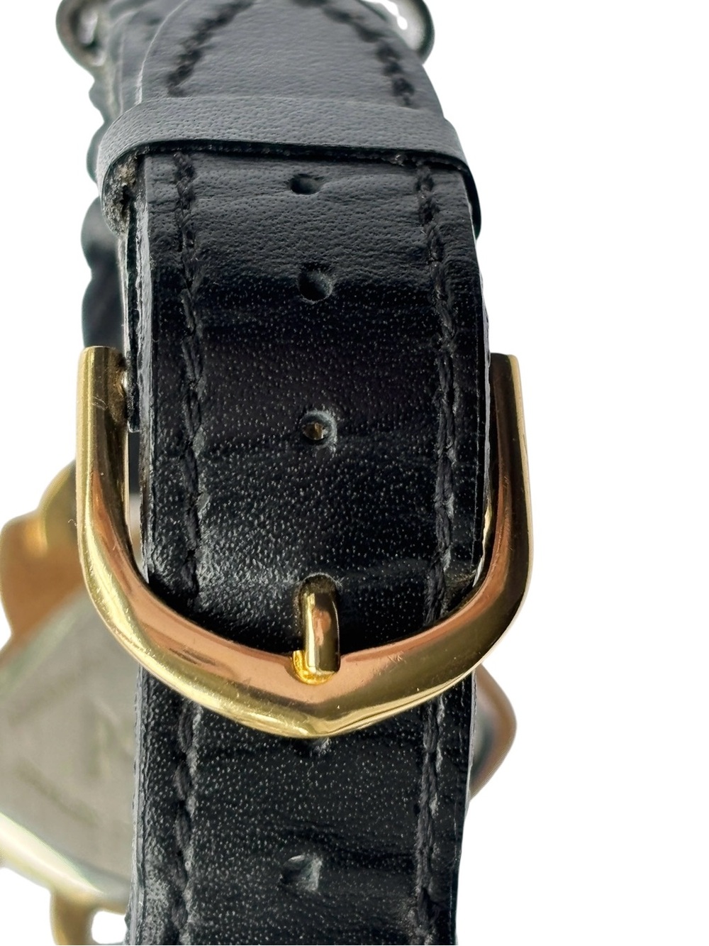 Timex Disney Meeko Raccoon Vintage Watch Gold Tone Black Leather Pocahontas 90s - Picture 7 of 9